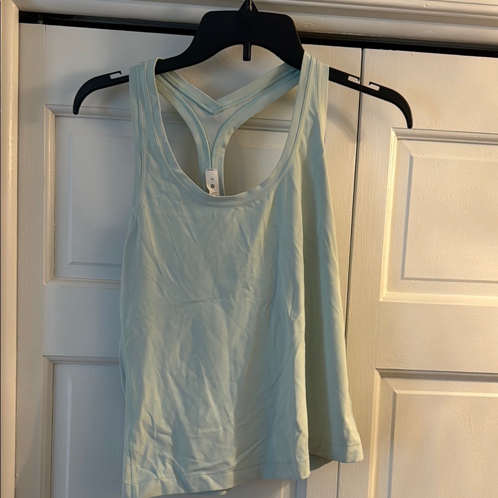 Lululemon Athletica Green Sleeveless Crop Tank Top